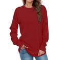 thumbnail image 1 of Sudadera AURUZA para Mujer Manga Larga Cuello Redondo Rojo Talla S, 1 of 6