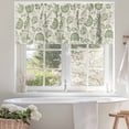 thumbnail image 4 of Farmhouse Sage Green Floral Valances for Windows, 42 x 12in, Linen Boho Flower Rustic Country Rod Pocket Kitchen Valance Curtain Light Filtering Window Treatments for Living Room Bedroom, 1 Panel, 4 of 7