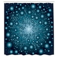 thumbnail image 3 of Ambesonne Blue Shower Curtain, Futuristic Galaxy Energy, 69"Wx75"L, Petrol Blue, 3 of 5