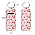 thumbnail image 2 of Yuyamidu Cherry Chapstick Holder Keychain for Travel Accessories Heart Sleeve Chapstick Pouch Comfortable Lipstick Organizer Pink Lipstick Protective Case, 2 of 6