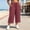 Red, variant on BUIGTTKLOP Women's Plus Size Capri Pants Wide Leg High Waisted Summer Capris Loose Drawstring Cropped Palazzo Trousers