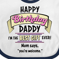 thumbnail image 4 of Inktastic Happy Birthday, Daddy Best Ever in Pink Boys or Girls Baby Bib, 4 of 4