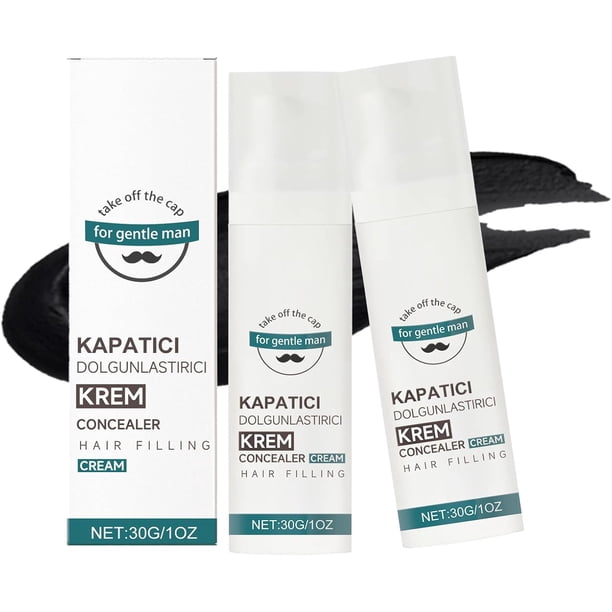 Crema correctora capilar con efecto de densidad instantánea, retoque de raíces, resistente al agua, retoque de línea capilar de aspecto natural para raíces y canas, para hombres y mujeres.