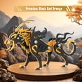 thumbnail image 3 of Puzle 3D de metal FILASLFT Wolf King negro y naranja para adultos, 3 of 7
