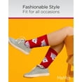thumbnail image 5 of MeMoi Playing Cards Bamboo Blend Crew Socks - Womens - Female, 9-11, Red, 5 of 9