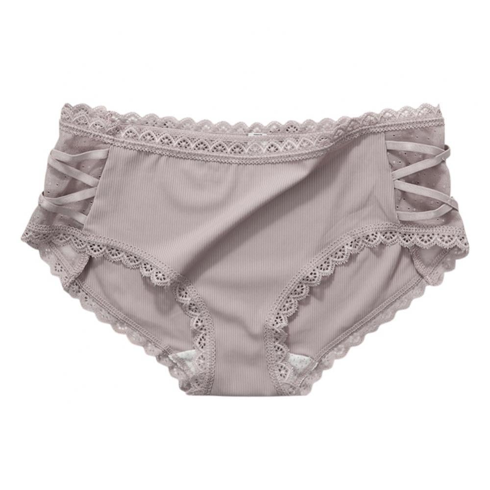 Women Full Brief Comfort Panties Knickers With Lace White Girls/Ladies 