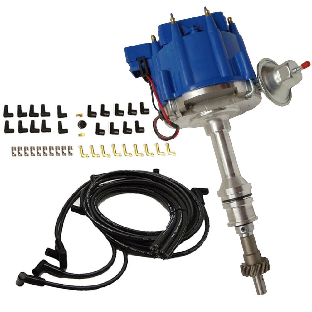 BBF Ford 351C 429 460 V8 Coil Hei Distributor 50,000 50k Volt w// Black Cap