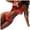 #85Red, variant on Women's Deep V Front Closure Two Piece Bikini Set High Cut Beach Swimsuit White M