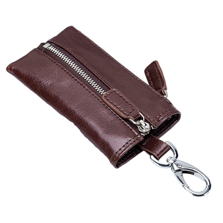 Linyer Leather Wallet Keys Storage Purse Shop Key Chain Fashion Vintage  Coin Credit Card Receipt Organizing Pouch Pink 