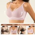 thumbnail image 2 of QYLUX Wireless Comfort Bra for Women - Full Coverage, Seamless, Soft Support, T-Shirt & Sports Bra for Everyday Wear,Pink,3XL, 2 of 7