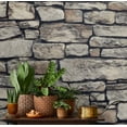 thumbnail image 3 of NextWall Arthouse Cornish Faux Stone Peel and Stick Wallpaper 20.5 in. W x 18 ft. L - Natural, 3 of 5
