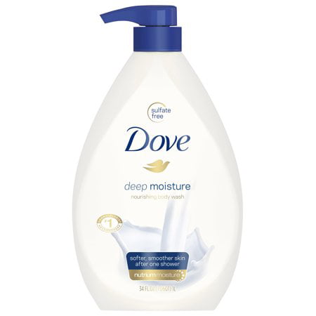 (2 Pack) Dove Deep Moisture Body Wash Pump, 34 oz (Best Soap For Bad Body Odor)