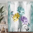 thumbnail image 3 of Cortina de ducha Vivian Rustic Farmhouse Farm, color verde azulado, 120 x 160 cm, 3 of 8