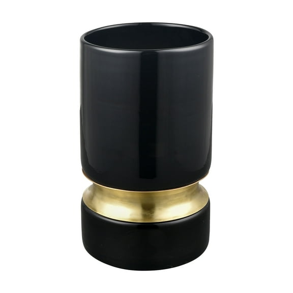Elk Home Brooke Mid Century Modern Small Vase in Black Finish