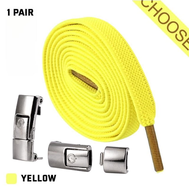 20 Colores Sin Lazo Cordones De Zapatos De Bloqueo De Prensa Lazos Elásticos Zapatilla De Deporte Niños Adultos Planos Para Gao Jiahui unisex