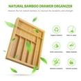 H2OXY Expandable Bamboo Kitchen Organizer Sturdy Utensil/Silverware Holder (79 Lots