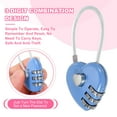 thumbnail image 4 of Uxcell Heart Padlock, Combination Lock Heart Shape Mini Code Locks for Jewelry Storage and Travel Blue, 4 of 7
