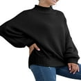thumbnail image 4 of Automne Hiver Femmes Col Roulé Pull à Manches Longues en Vrac Gros Pull en Tricot, 4 of 7