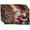 Santa Claus, variant on Violet Linen Christmas Poinsettia & Candles Tapestry, Polyester Cotton Woven Tapestry , Poinsettia & Candles Design, 13" X 19" Rectangular, Set of 4 Decorative Place Mats