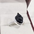 thumbnail image 4 of Natural Black Tourmaline Ring, Rough Tourmaline Gemstone Ring, October Birthstone, Simple, 925 Sterling Silver, Womens Ring, Christmas, Thanksgiving, Handmade, Statement Jewelry, Raw Gemstone Jewelry, 4 of 6