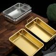 thumbnail image 3 of HomeLife Serving Trays Non-stick Multifunctional Stainless Steel Rectangle Metal Tray for Kitchen, 3 of 13
