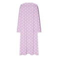 thumbnail image 3 of MGDXOX Women's Plus Size Nightgowns Polka Dot Printed Nightdress Crew Neck Comfy Loungewear Soft Long Sleeve Pajamas Pink XXL, 3 of 6
