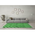 thumbnail image 3 of Ahgly Company Indoor Round Checkered Emerald Green Modern Area Rugs, 5' Round, 3 of 4