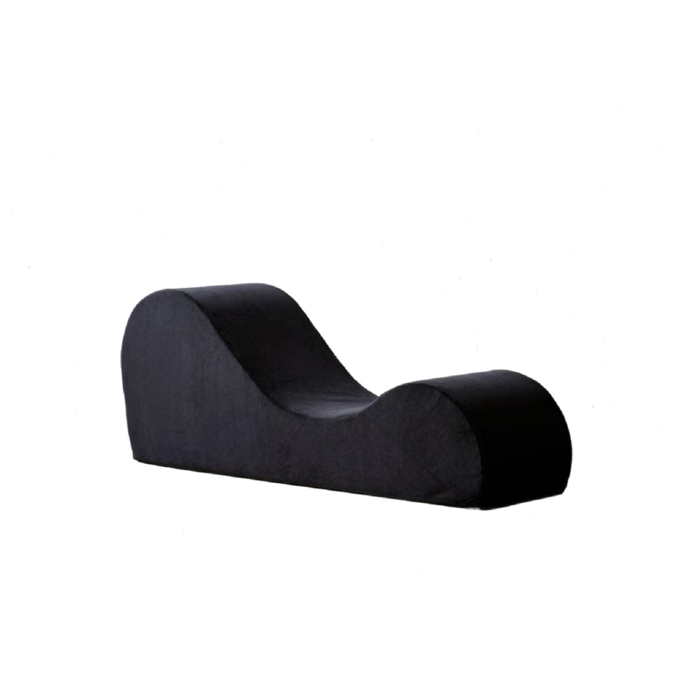 GDF Studio 62.5" Ergonomic Chaise Lounge Chair with High-Density Foam, Machine-Washable Cover, Black