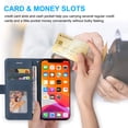 thumbnail image 2 of Shockproof Leather Case Compatible With iPhone 12 Pro, Stand Card Slot Cover Wallet Case, 2 of 9