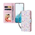 thumbnail image 2 of Allytech Samsung Galaxy S24 Wallet Case, Stylish Flowers Pattern PU Leather Cover with Wrist Strap & Card Slots, Kickstand Magnetic Closure Shockproof Slim Case for Women Girls, Butterfly Flower, 2 of 8