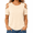 Beige, variant on Dpjklzsn Women's Cutout Shoulder T-Shirt, Short Sleeve Crew Neck Cinched Waist Top