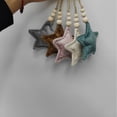 thumbnail image 2 of Venta al por mayor de adornos de Navidad de terciopelo de Feliz Navidad con estrellas de presión de borde colgante de árbol casero, 2 of 3