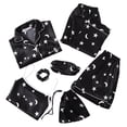 thumbnail image 1 of Pijamas de lactancia Gibobby para Mujer Conjunto de Siete Piezas Pantalones Cortos Manga Larga Tirantes Negro L, 1 of 4