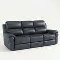 thumbnail image 5 of Recliner Sofa， PU Leather Reclining Sofa with USB Button and Wireless Charger, Recliner Sofa 4-Seat Reclining Sofa for Living Room, Office, Home Theater,Tech cloth (Light Grey-Blue), 5 of 6