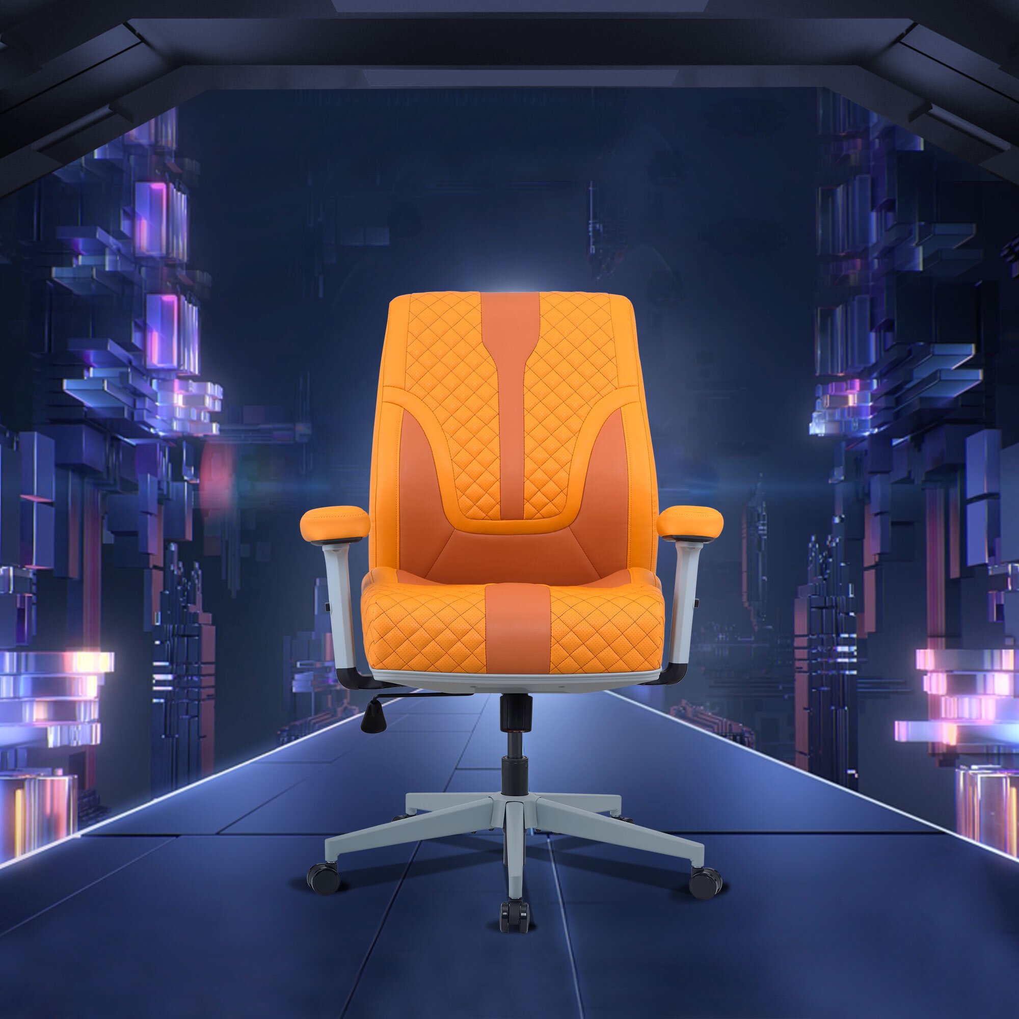 igo Mid Back Game Office Chair with Air Cushionr，Orange