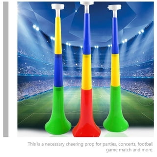 FUN FAN LINE - Pack x3 Plastic Vuvuzela Stadium/Non-Toxic Football Horn.  Accessory for Football and Sports Parties. Very Loud Air Horn for  Animation.