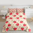 thumbnail image 2 of jejeloiu Cute Cartoon Strawberry Full Size Comforter Sets,Kawaii Daisy Blossom Flowers Bedding Sets For Girls Reversible 3pcs, 2 of 8