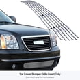 thumbnail image 3 of APS Compatible with GMC Yukon & Yukon XL 2007-2014 Tow Hook Covered Lower Bumper Stainless Steel Chrome 8x6 Billet Grille Insert G65780S, 3 of 7