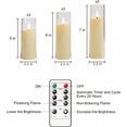 thumbnail image 4 of Merrynights Flameless Pillar Candles Modern White Acrylic LED Battery Operated with Remote Control and Timer 9-Piece Set, 4 of 9