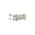 thumbnail image 2 of Meridian Furniture Bowery Tufted Velvet Loveseat in Cream, 2 of 5