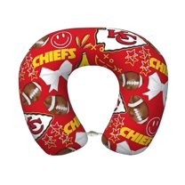 KC_Chiefss Team Memory Foam Travel Pillow U-shaped pillow Head and Neck Support Aircraft Pillow Travel Neck Flight Pillow