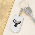 thumbnail image 6 of Dad Favorite Hunting Buddy Stainless Steel or 18k Gold Premium Swivel Dog Tag Keychain, 6 of 10