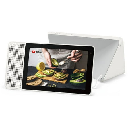 Lenovo 10.1" Smart Display (White and Bamboo) with Google Assistant