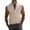Khaki, variant on Men's Linen Henley T-Shirt Sleeveless Half Buttons Casual Beach T-Shirts with Pocket Fashion Travel Muscle Fit Tops
