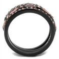 thumbnail image 3 of Luxe Jewelry Designs Set of 3 Women's Light Black Stainless Steel Ring with Multi Color Crystals,, 3 of 4