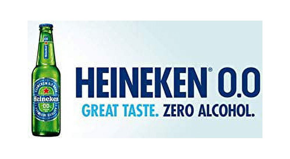 Malt Beverage Heineken 0.0 Non Alcoholic Beer Pack of 12 Glass Bottles 11oz/331ML هينيكن بيرة بدون كحول