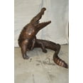 thumbnail image 3 of Nifao Crocodile Outdoor Fountain Statue, Bronze Garden Water Feature Sculpture for Patio & Yard – Garden Water Feature Sculpture, 60"L x 44"W x 44"H, 3 of 12