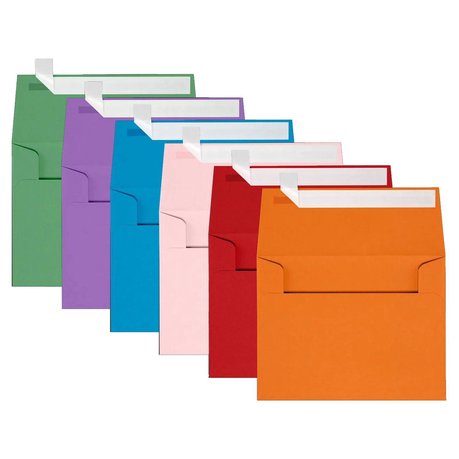 JAM Paper Peel & Seal A2 Envelopes, 4 3/8 x 5 3/4, Assorted, 150/Pack