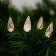 thumbnail image 3 of Northlight LED C6 Faceted Christmas Lights - Warm White  - 15.75’ Green Wire  - 50ct, 3 of 6