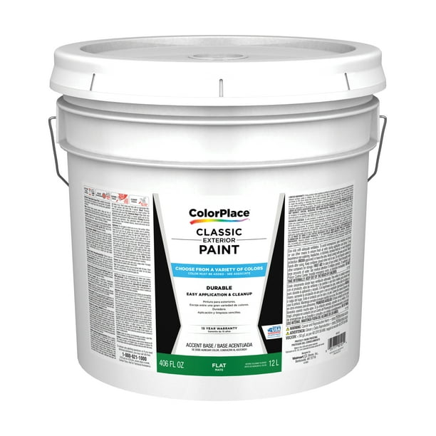 Colorplace Classic Exterior House Paint Flat Accent Base 3 5 Gallon Walmart Com Walmart Com